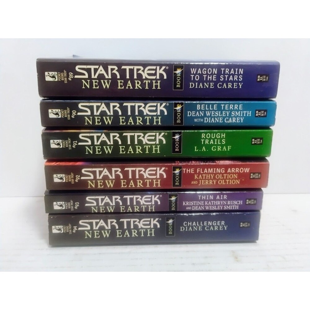 STAR TREK NEW EARTH COMPLETE 6 BOOK PAPERBACK SET POCKET BOOKS